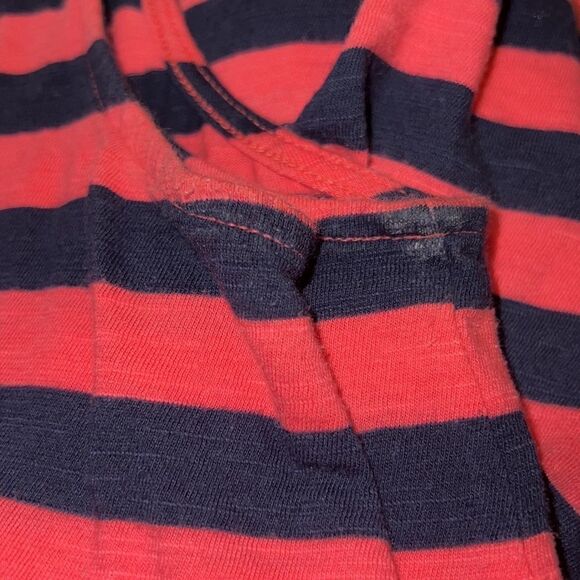 Lilly Pulitzer Navy Pink Striped Sleeveless Tank Top Exposed Zip sz XS - Picture 8 of 8